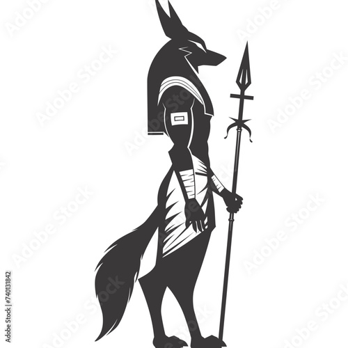 Silhouette anubis the egypt Mythical Creature black color only