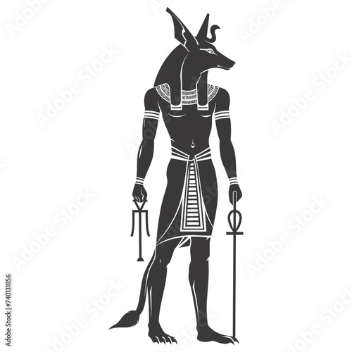 Silhouette anubis the egypt Mythical Creature black color only