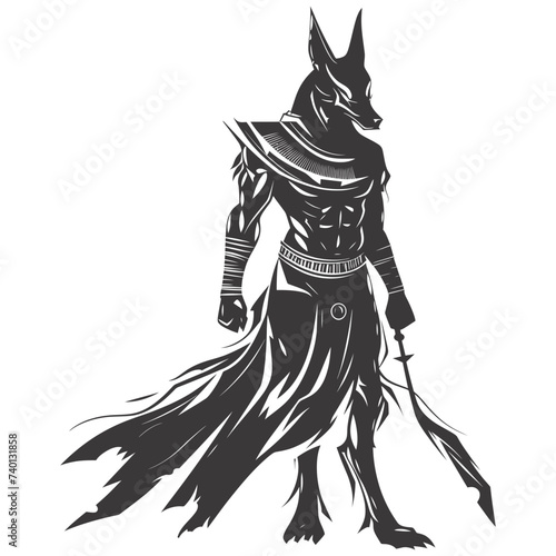 Silhouette anubis the egypt Mythical Creature black color only