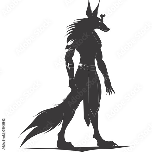Silhouette anubis the egypt Mythical Creature black color only
