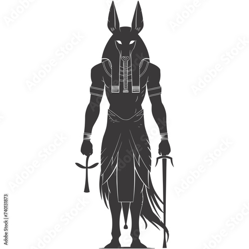 Silhouette anubis the egypt Mythical Creature black color only