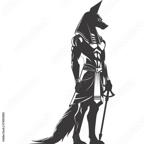 Silhouette anubis the egypt Mythical Creature black color only