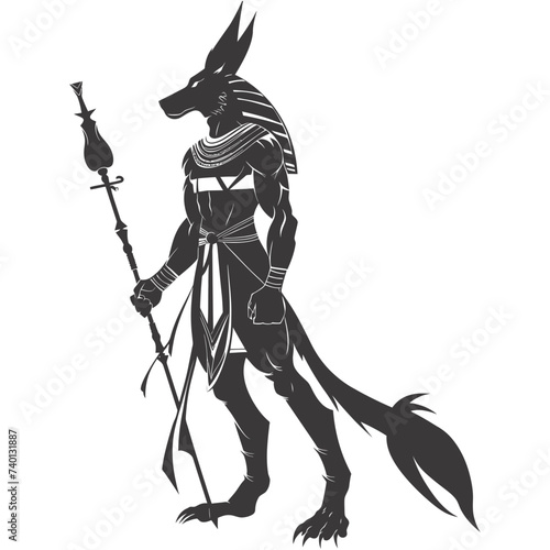 Silhouette anubis the egypt Mythical Creature black color only