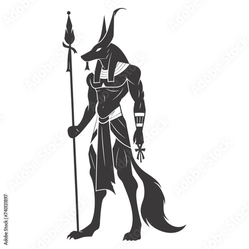 Silhouette anubis the egypt Mythical Creature black color only