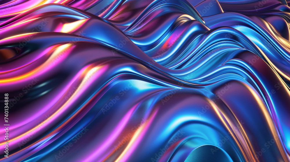 Chrome Waves Background, waves, circle Chrome Waves Background, waves, circle