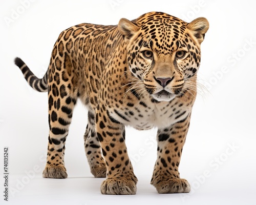 Jaguar , blank templated, rule of thirds, space for text, isolated white background