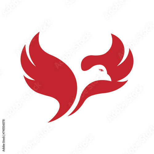 eagle negative space logo, negative space vector, silhouette 