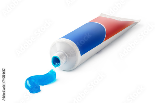 tube of toothpaste on a white background © Gresei