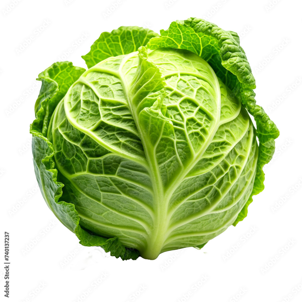 Green cabbage isolated on white background PNG Green cabbage isolated on white background PNG