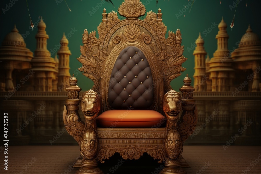 Historical Indian King Throne