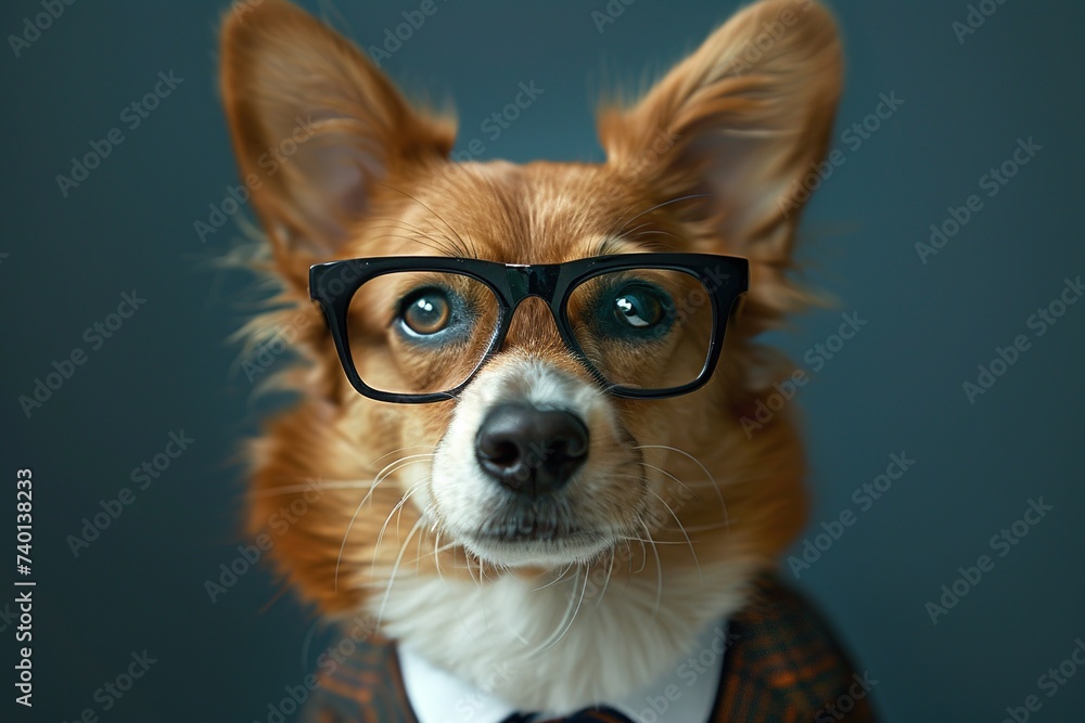 Cat wearing a suit and glasses. Concept. Pets. Cuteness and coolness. Animal actors. Pet studio. Isolated background Cat wearing a suit and glasses. Concept. Pets. Cuteness and coolness. Animal actors. Pet studio. Isolated background