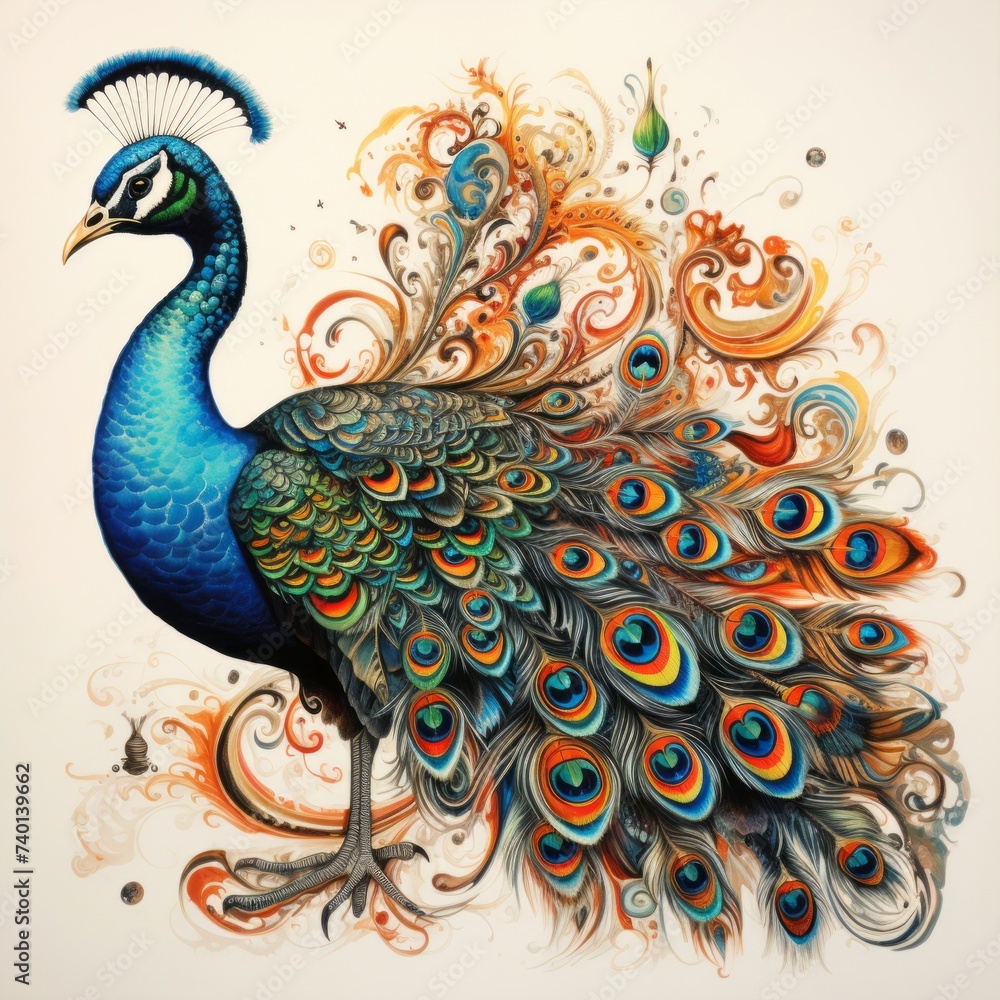 Fototapeta premium peacock with feather