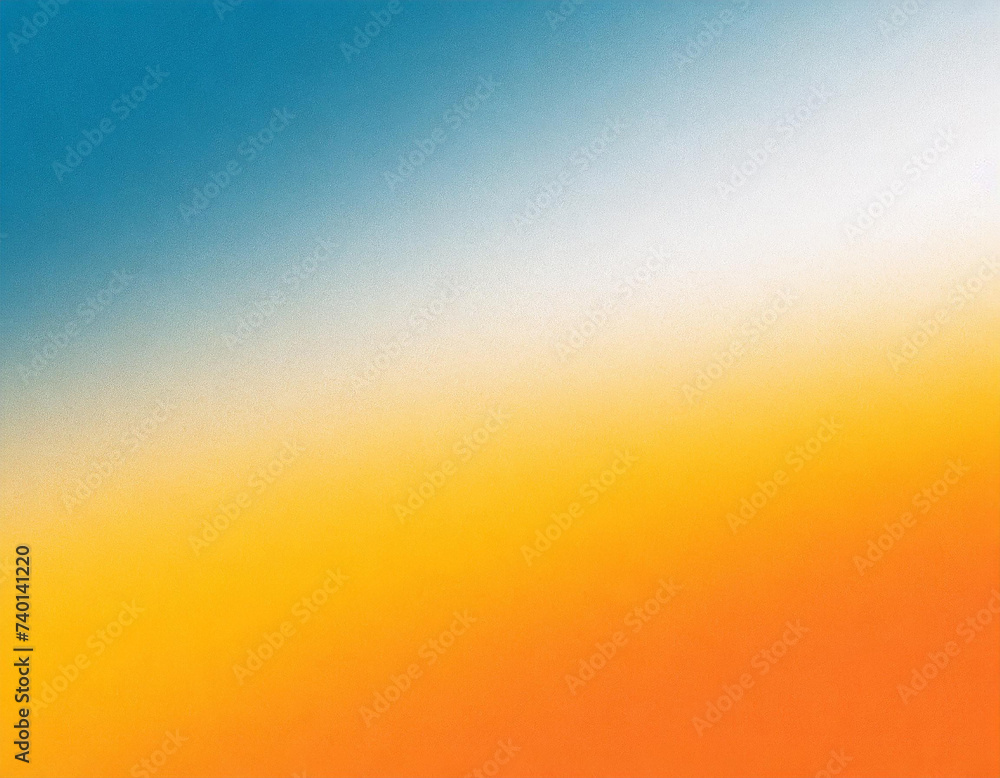 Abstract color gradient background grainy orange blue yellow white noise texture backdrop banner poster header cover design