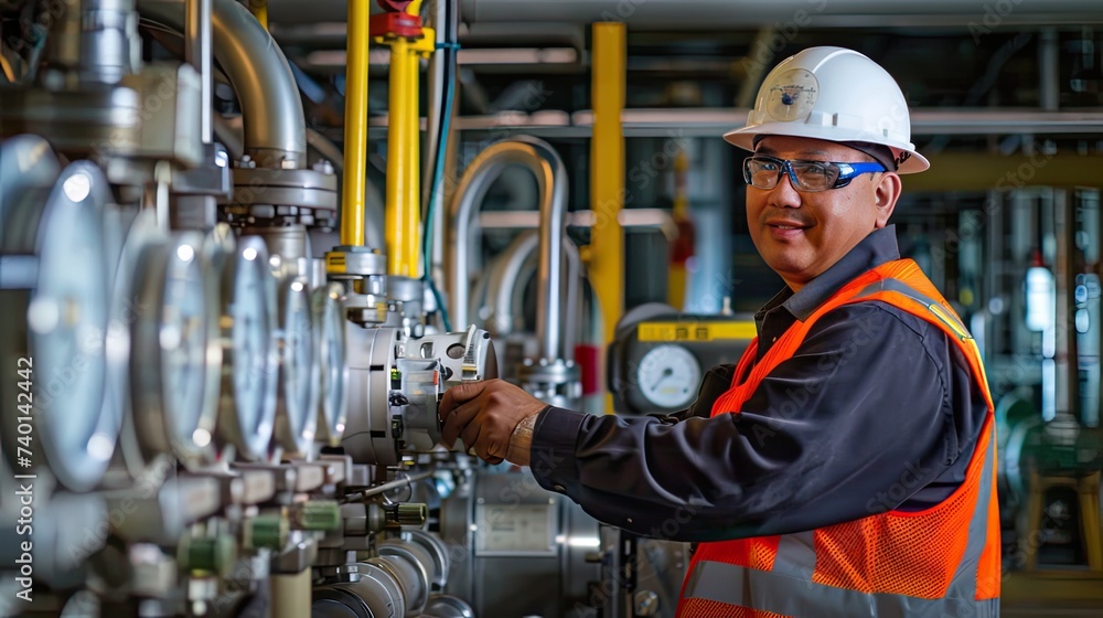 an industrial engineer as they meticulously debug newly designed mechanical equipment on site, ensuring its seamless operation and reliability in an industrial setting. an industrial engineer as they meticulously debug newly designed mechanical equipment on site, ensuring its seamless operation and reliability in an industrial setting.