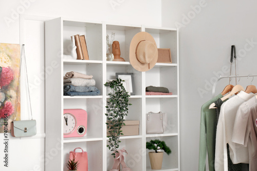 Interior of modern dressing...
