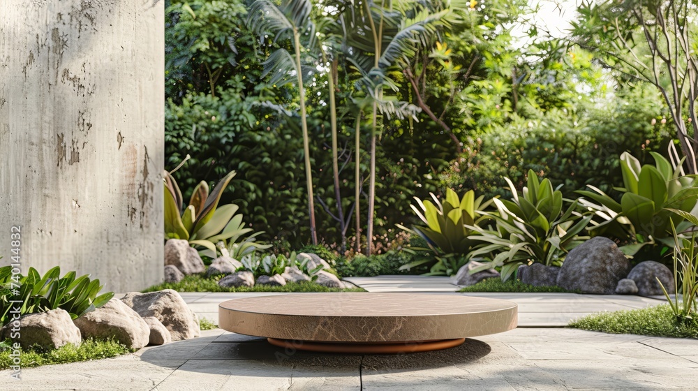 Podium or platform in the garden Podium or platform in the garden