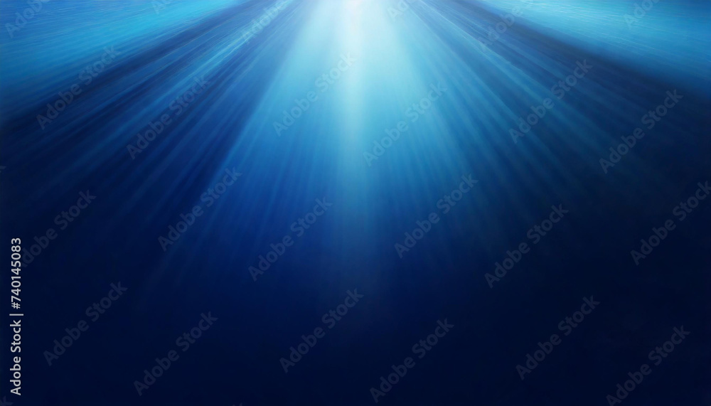 Blue light rays on dark blue background abstract glowing gradient banner backdrop design