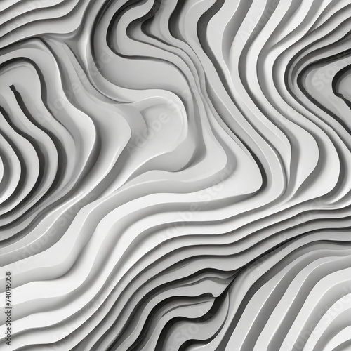 Black and white wave Seamless abstract white papercut background 3d realistic design use for ads banner and advertising print design vector. 3d topography relief.