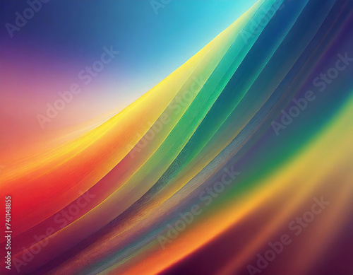 Blurred colored abstract background. Smooth transitions of iridescent colors. Colorful gradient. Rainbow backdrop.