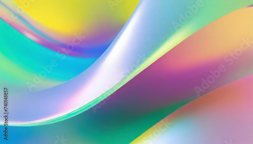 Blurred colored abstract background. Smooth transitions of iridescent colors. Colorful gradient; holographic foil metallic texture, wallpaper