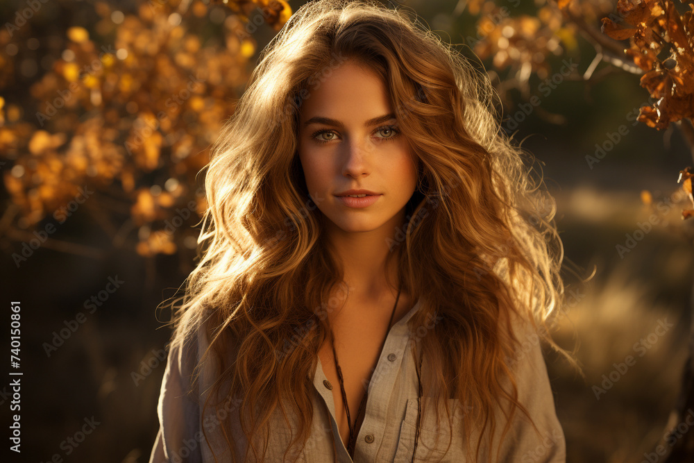 A girl in the golden hour. A portrait of the golden hour A girl in the golden hour. A portrait of the golden hour