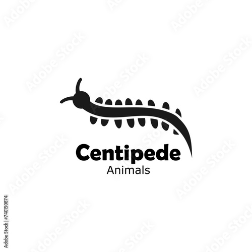 Centipede icon isolated on white background 