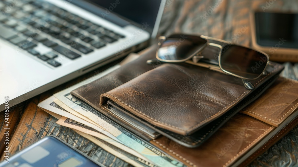 Smart Wallet, payment, business photography, copy space, 16:9 Smart Wallet, payment, business photography, copy space, 16:9