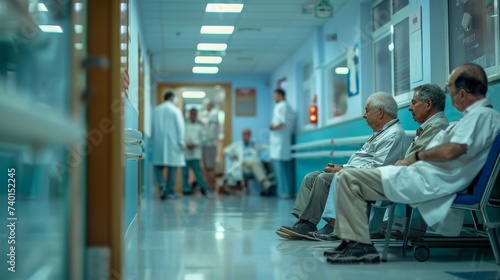 Pictures of patients and doctors talking during ward rounds, 16:9 © Christian