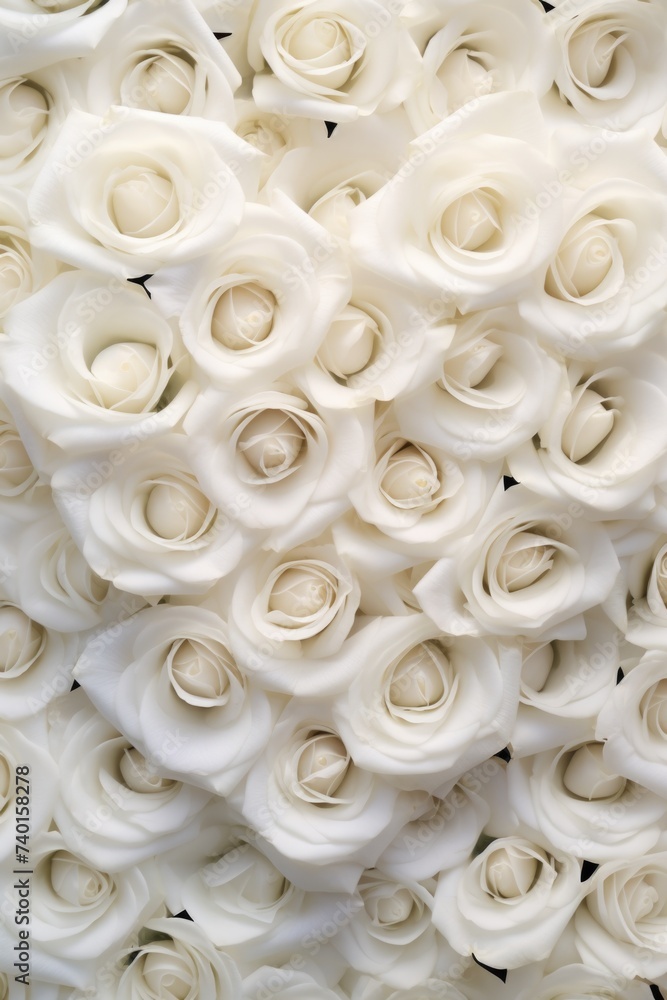 A close-up of a bunch of white roses. Perfect for wedding or floral designs A close-up of a bunch of white roses. Perfect for wedding or floral designs
