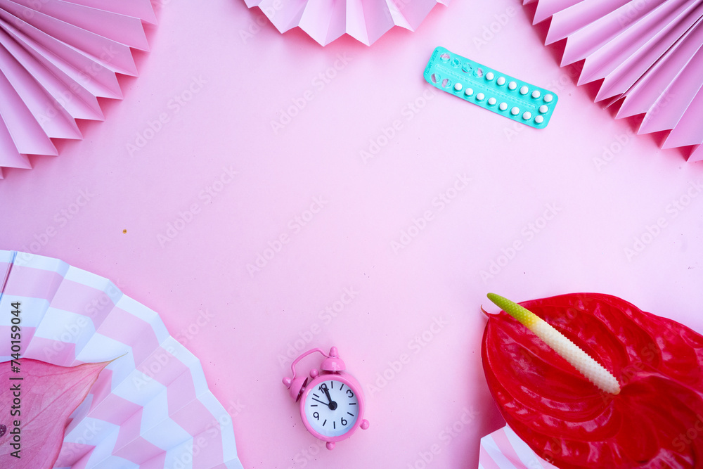 menopausal hormone therapy MHT or hormone replacement therapy HRT concept with copy space menopausal hormone therapy MHT or hormone replacement therapy HRT concept with copy space