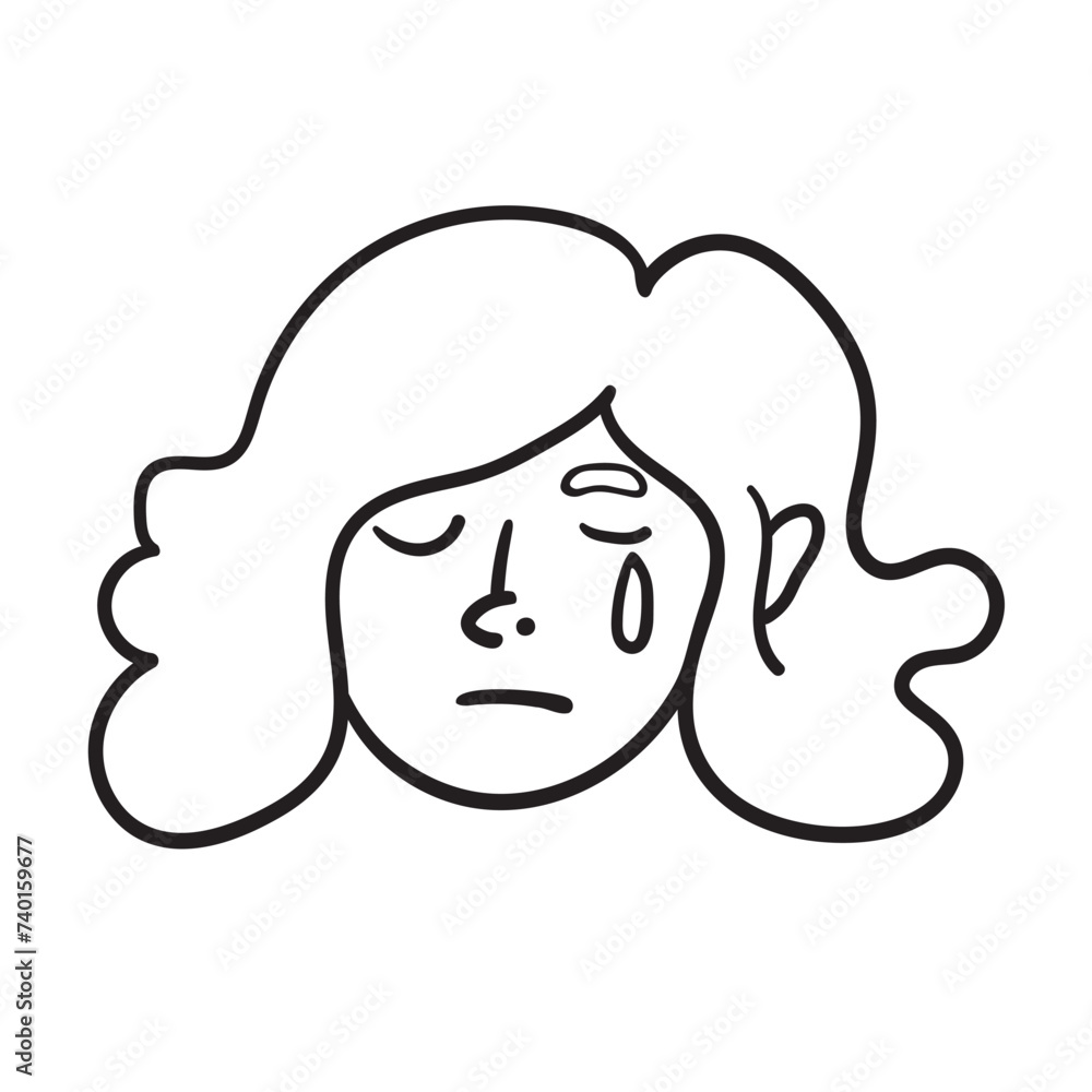 character portrait in doodle style in vector. line art for avatar design sticker coloring postcard poster print character portrait in doodle style in vector. line art for avatar design sticker coloring postcard poster print