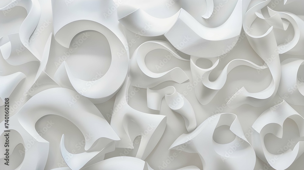Fototapeta premium White abstract geometric forms