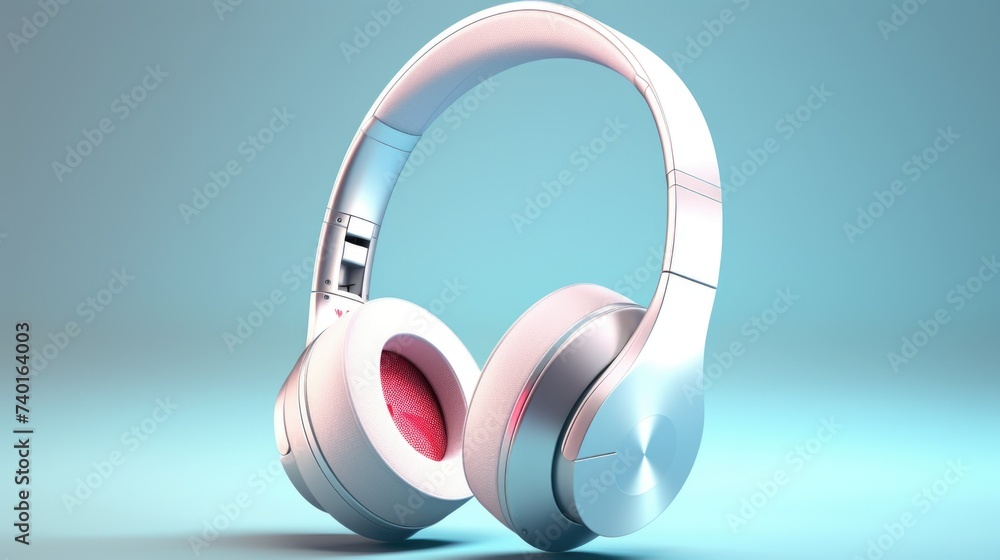 Two pairs of headphones stacked on top of each other. Suitable for music and technology concepts Two pairs of headphones stacked on top of each other. Suitable for music and technology concepts