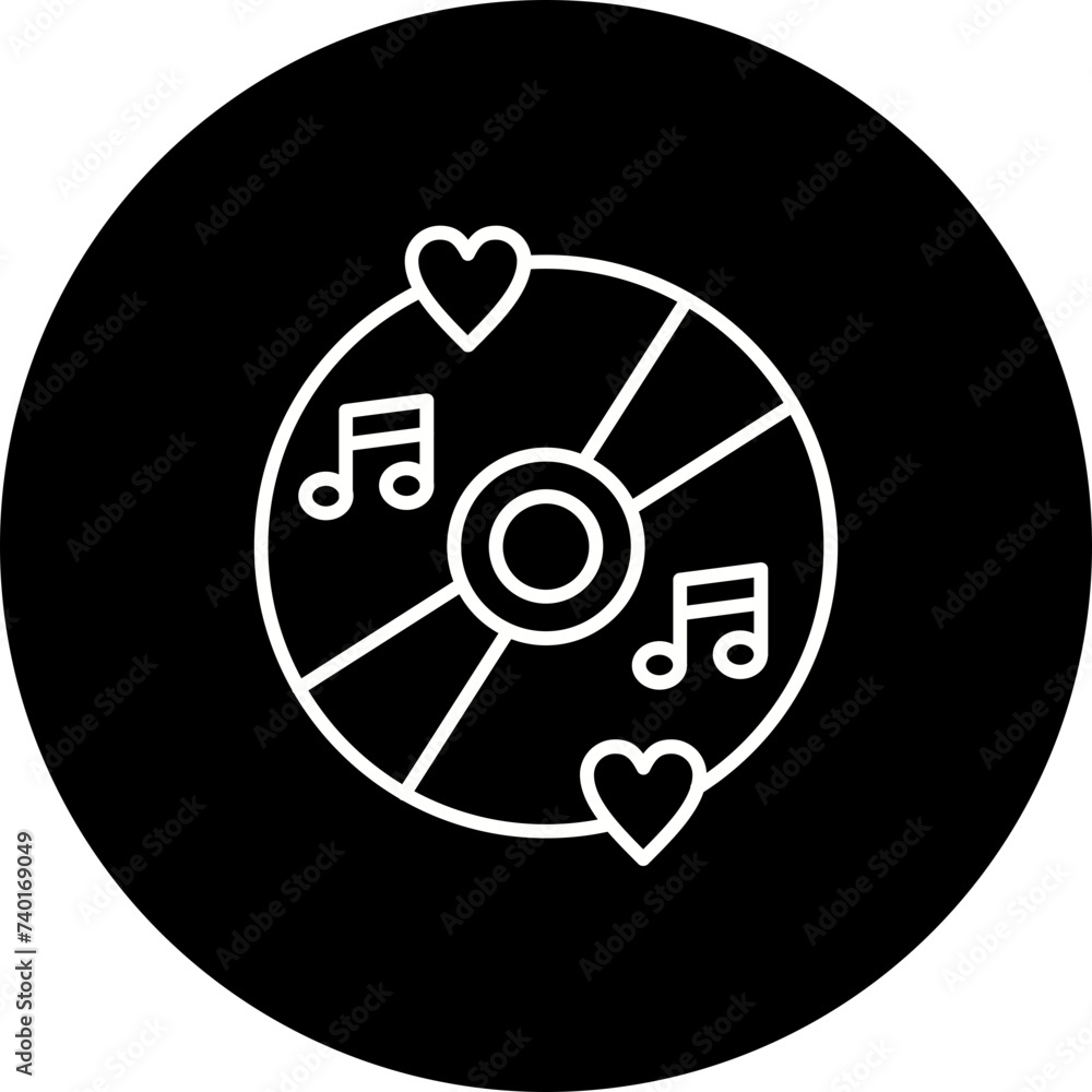 Fototapeta premium Love song Icon