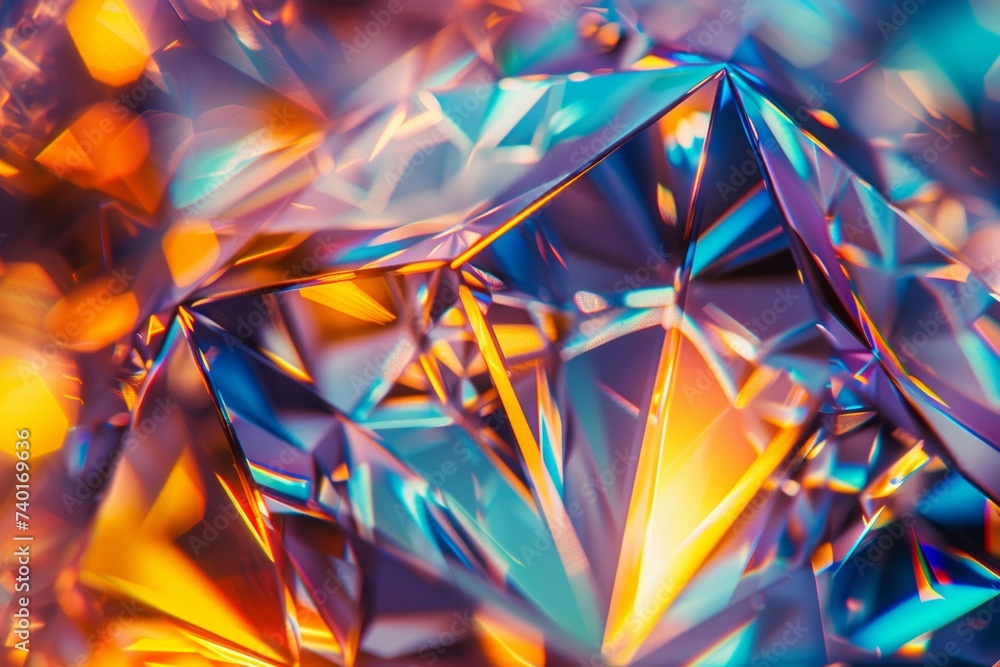 Close-up diamond, Colorful Close-up diamond, Colorful