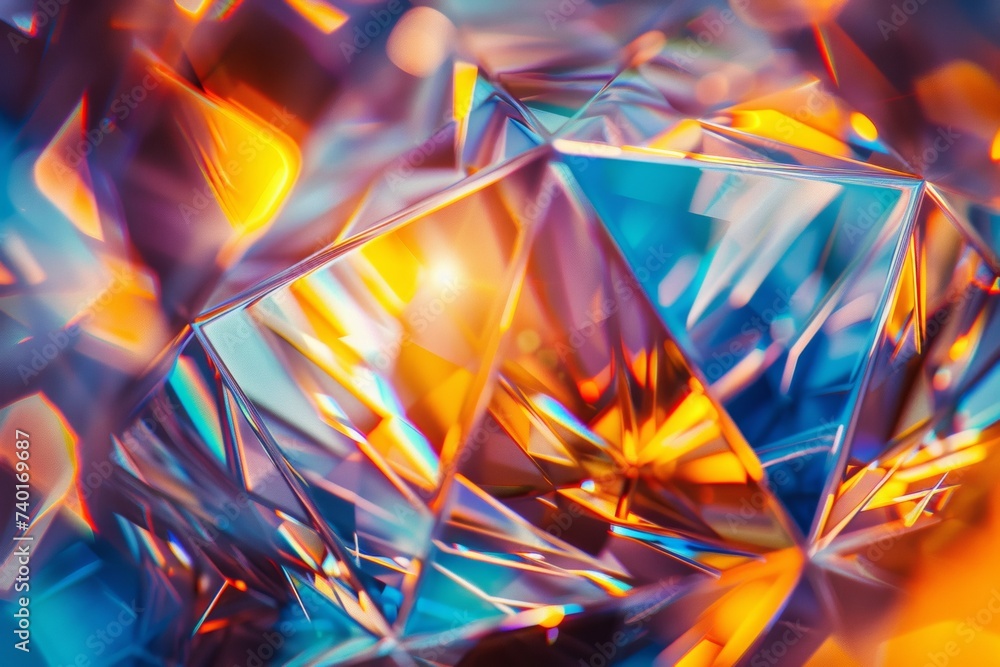 Close-up diamond, Colorful Close-up diamond, Colorful