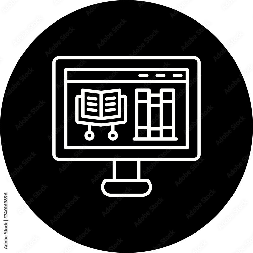 Digital library Icon Digital library Icon