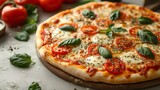 Margherita pizza. AI generated illustration