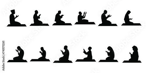 Muslim Praying Silhouette