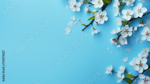 Close-up of a tree branch with white flowers, suitable for nature backgrounds