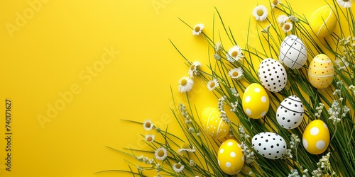 Easter day background with copy space.