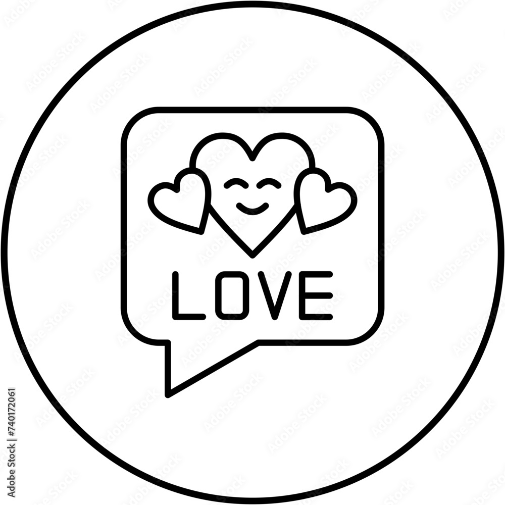 Love Message Icon Love Message Icon