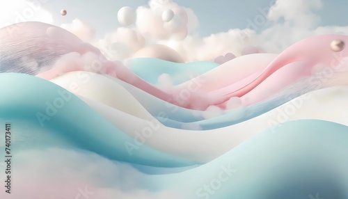 Gentle, soft, smooth wave background in different colors