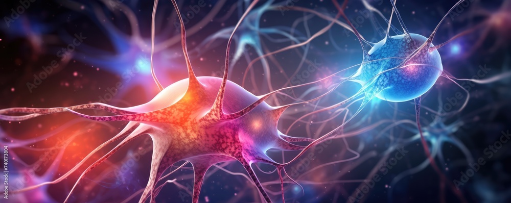 Molecular structure of cancer , blood, bacteries cells, banner, inside view of healthy humany body. Generative Ai. Molecular structure of cancer , blood, bacteries cells, banner, inside view of healthy humany body. Generative Ai.