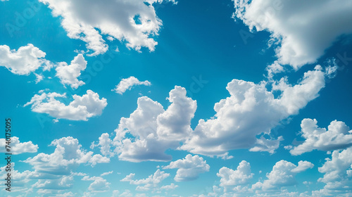 beautiful blue sky with clouds