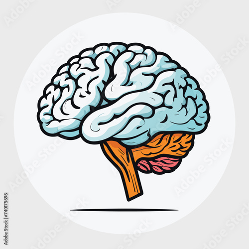 Human brain illustration vector design