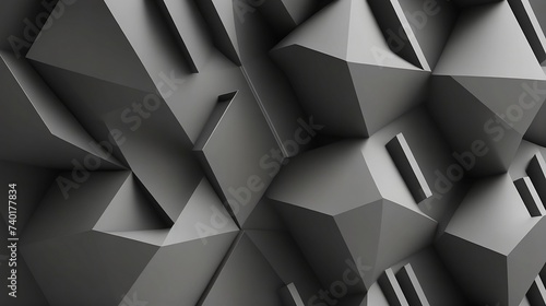 abstract 3d background  Black abstract geometric background from polygons