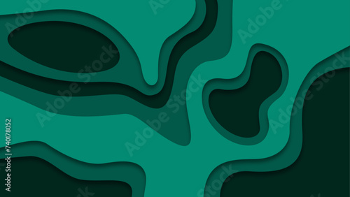 3D abstract paper art style, design layout for business presentations, flyers, posters, print station, cards, brochure cover. Paper cut background. Abstract realistic paper decoration for design