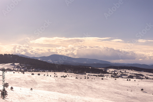 Snowy Mountain Landscape in Cripple Creek Colorado