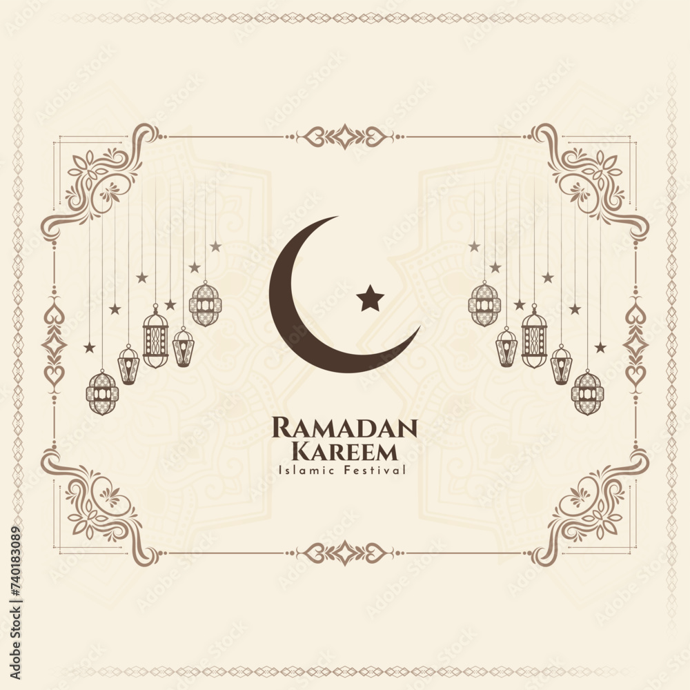 Ramadan Kareem cultural Islamic festival decorative background
